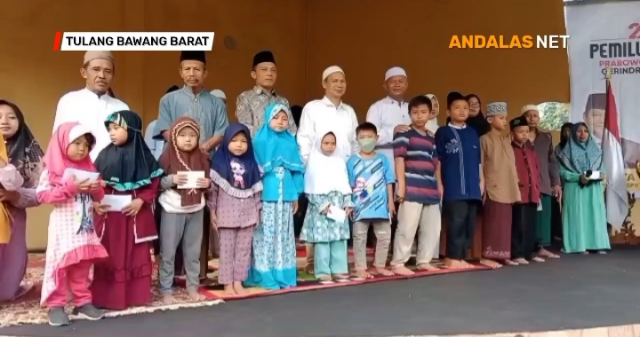 DPC Partai Gerindra Tubaba Peduli Kasih Beriakan Santunan Kepada Anak Yatim dan Kaum Dhuafa