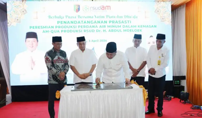 Arinal Resmikan Produk Air Minum Kemasan RSUDAM AM-Qua