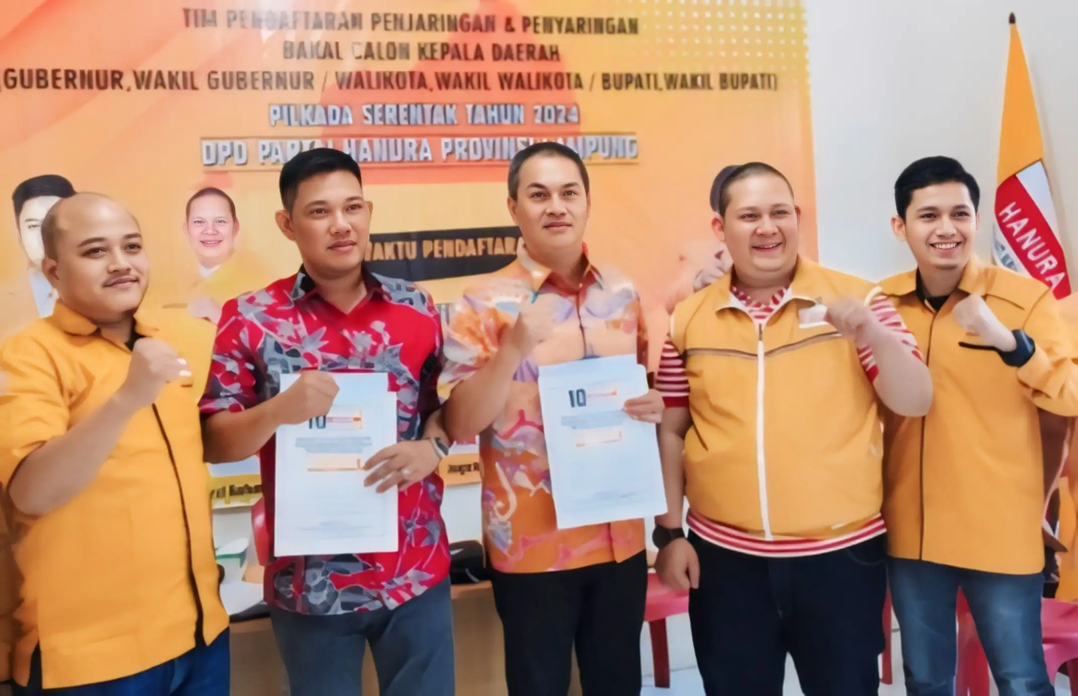 Pasangan NONA Tubaba Ikuti Uji Kelayakan Sebagai Paslon di DPD Hanura Lampung