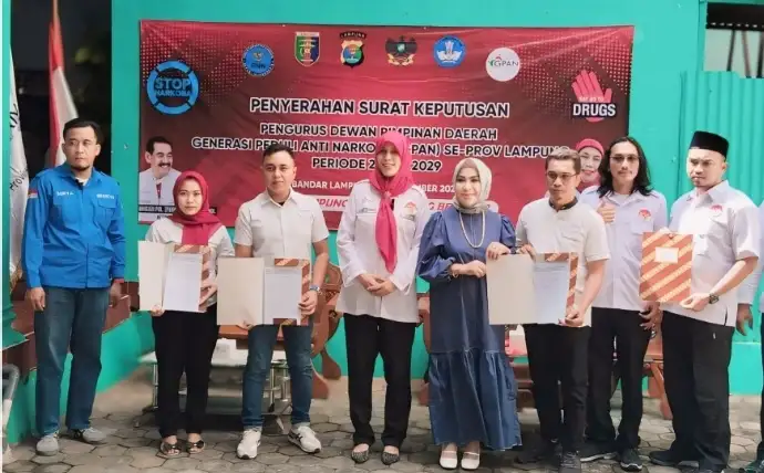 Generasi Peduli Anti Narkoba (GPAN) Lampung Reorganisasi Pengurus Periode 2024-2029