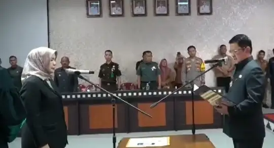 Asisten 1 Bidang Pemerintahan dan Kesra Tulang Bawang Barat, Dra. Bayana dilantik Sebagai Pj. Sekda
