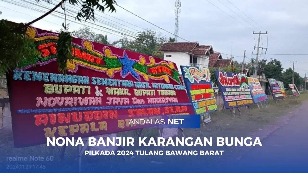 Unggul Hitung Cepat Real Count NONA, Pasangan Novriwan Jaya - Nadirsyah Banjir Karangan Bunga Ucapan Selamat