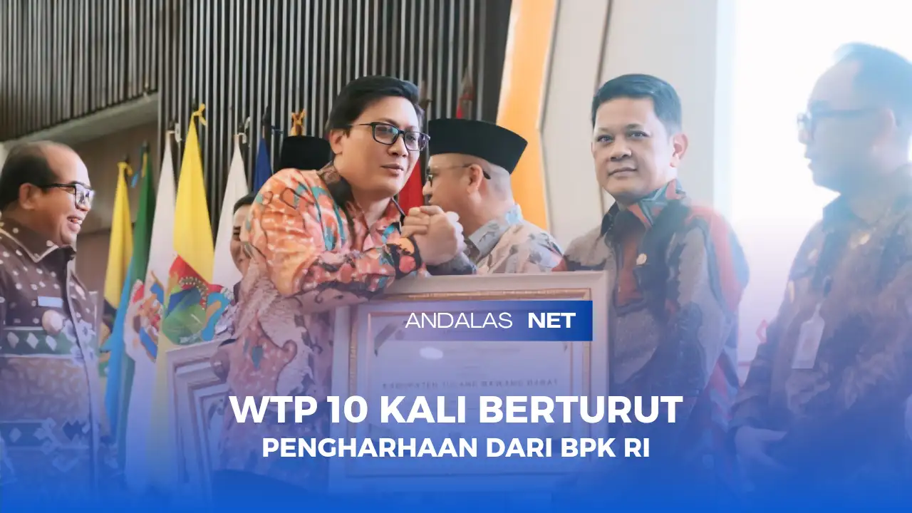 Pemkab Tubaba Menerima Penghargaan Predikat Opini WTP 10 Kali Berturut-Turut dari BPK RI