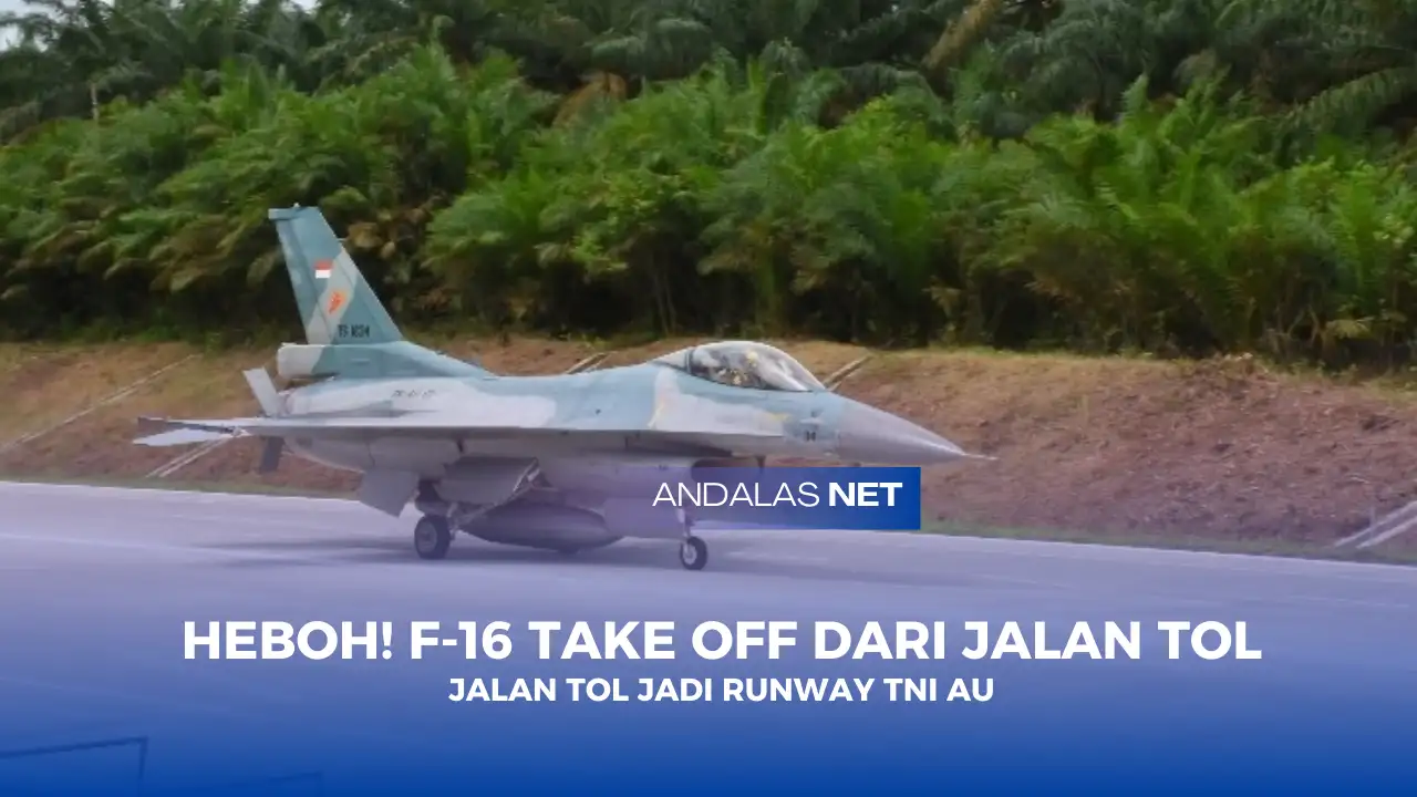 Sejarah Baru Pertahanan, F-16 Mendarat di Tol Lampung Taklukkan Runway Sempit
